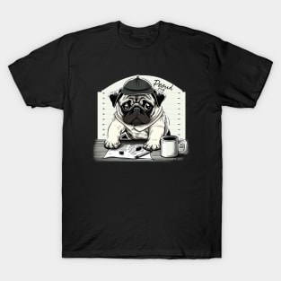 Pug Dog White T-Shirt